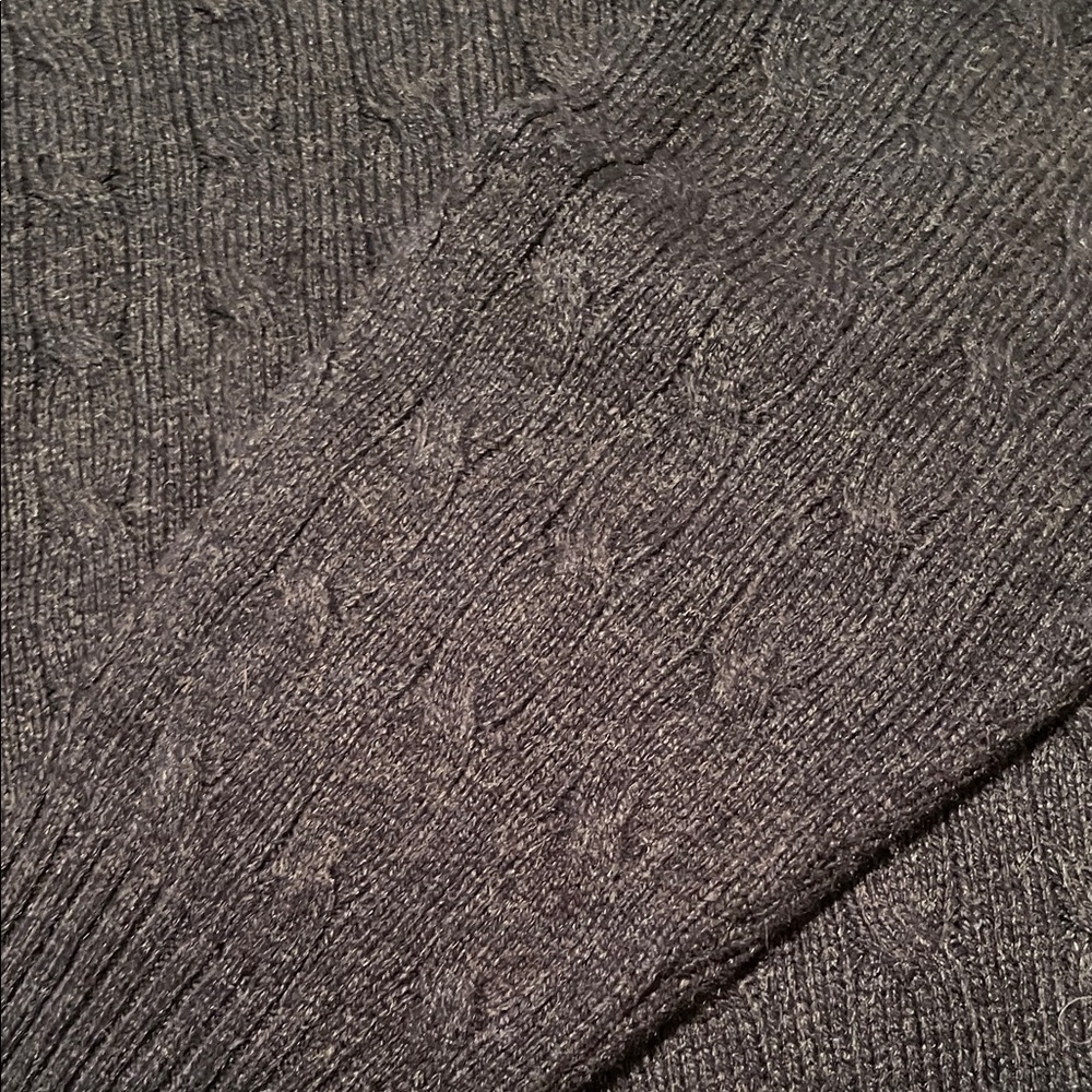 Polo by Ralph Lauren Navy Cable Knit Crewneck Sweater - Picture 3 of 3